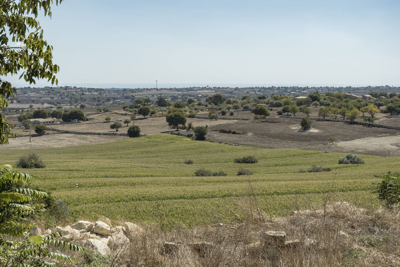 Panorama della campagna iblea vista da Contrada Bussello